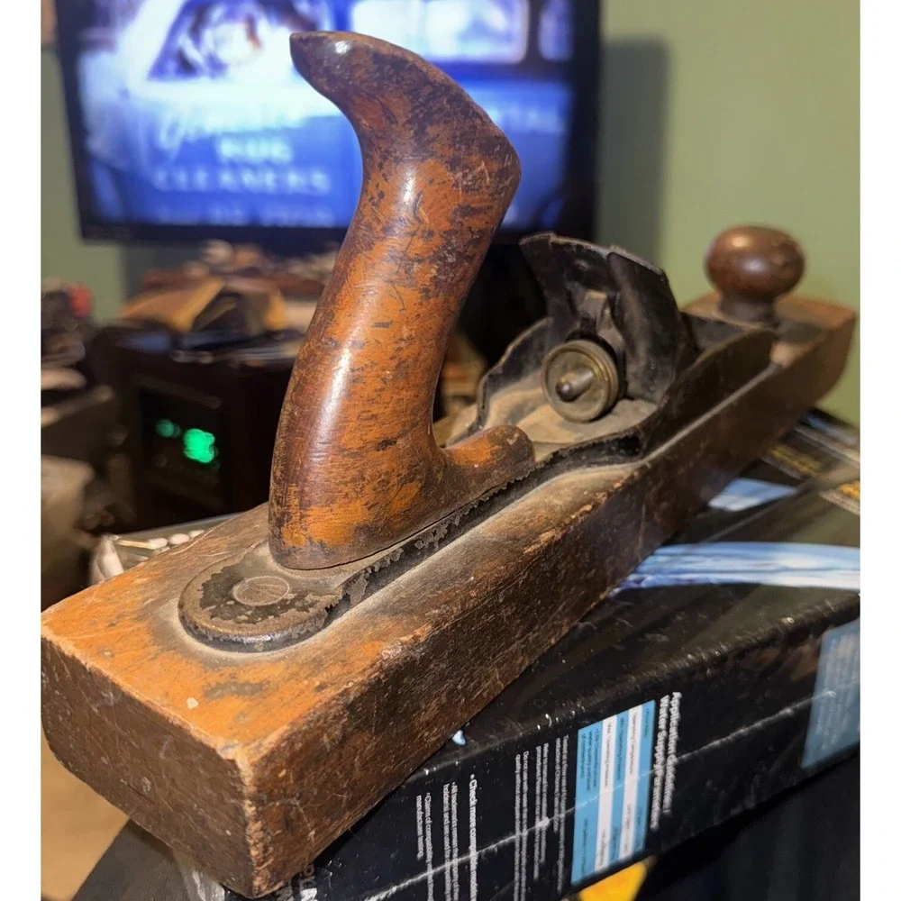 Vintage Antique Wood Plane Wooden Block Plane‎ Tool 18 Inch Long